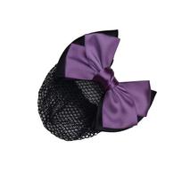 Invisible Effect Bowknot Hairnets For Bun For Professional Hair Bun Cover Bowknot Hair Clip violetinė