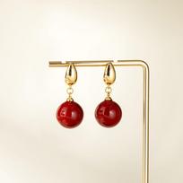 Elegant Retro Hong Kong Style Earrings: Real Gold-Plated Copper with Pearls, S925 Silver Needle. Ankola earrings
