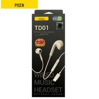 PISEN laidinės Type-C ausinės, skirtos Huawei Xiaomi Android, ausyse įdedamos ir iPad, plokščios galvutės, pusiau įdedamos konstrukcijos TD01-Digital