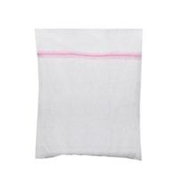 Washing Machine Clothes Underwear Zipper Closure Laundry Mesh Net Pouch Bag AVE 30*40cm white