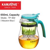 KAMJOVE Arbatai ruošti puodas Elegantiškas puodelis Vidinis filtruotas gėlių arbatos puodas Įvairiaspalvis Meninis arbatos puodelis Arbatinukas Stiklinis arbatos servizas 650ml