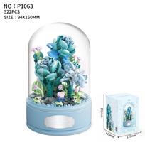 Amžinos rožės muzikinės dėžutės puokštė: Suaugusiųjų surinkta Valentino dienos dovana ir stalo puošmena Clear Cover + Rotating Music Base
