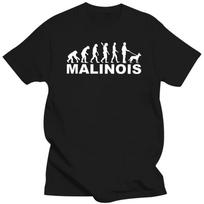 Funny Malinois Evolution T Shirt Men Cotton Fashion T-shirt Short Sleeve Belgian Shepherd Malinois Dog Tee Tops Slim Fit Appare S smėlis