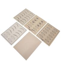 5pcs Set Muti Functional Microblading Practice Skin Soft Skin Makeup Practice Silicone Tools beige
