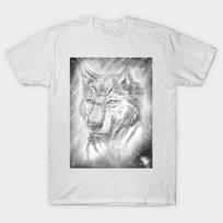 T Shirt Women Wolf Harajuku Print Kawaii Tshirt Summer Short Sleeve Female T-Shirt Top Tee S gray