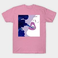 T Shirt Women Starry Haze Harajuku Print Kawaii Tshirt Summer Short Sleeve Female T-Shirt Top Tee S rožinė