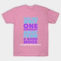 T Shirt Women Good Mood Purple And Blue Harajuku Print Kawaii Tshirt Summer Short Sleeve Female T-Shirt Top Tee S rožinė