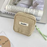 Moterų mini makiažas Moneta Pinigai Piniginės Krepšeliai Organizatorius Kawaii Travel Maži kosmetiniai lūpų dažai Ausinių laikymo krepšelis Piniginė beige