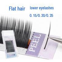 Japoniško stiliaus minkšti plokšti blakstienų priauginimai (Įvairus storis) Flat Lower Eyelash 0.20