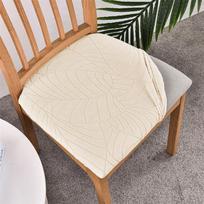 Water Repellent Dining Seat Cushion Cover Stretch Spandex Kitchen Chair Covers Chair Slipcover for Banquet Office Hotel Party 1pc chair cover brown