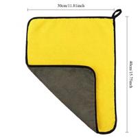 4 Pack Car Cleaning Cloth Microfiber Car Drying Towels Double Twist Loop Ultra Absorbent No Scratching Car Detailing Towel for Truck SUV RV Motorcycle geltona/pilka