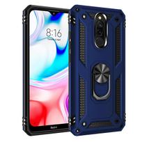 For Xiaomi Redmi Note 7 8 Pro 8T 2021 9 9S 10 10S Pro Max Case Car Holder Ring Stand Cover For Redmi Note 11S 11 12 Pro+ Plus For Redmi Note 7 mėlyna