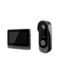 Išmanusis X8 2.4G WiFi durų skambutis vaizdo domofonas 4,3  LCD ekranas namų saugumas išmanusis durų skambutis domofonas IR naktinis matymas išmanusis akių skyles stebėjimo įrenginys X8 juoda