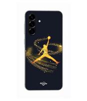 Case - Maniacase - Samsung Galaxy A26 - Silicone - Flexible - Gold Jordan logo juoda