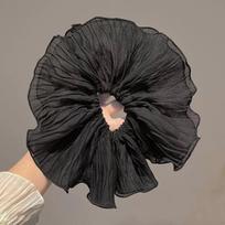 Oversized Chiffon Hair Rope Loop Headband Elegant Solid Color Elastic Hairband Rubber Bands Scrunchies Korean Hair Accessories juoda