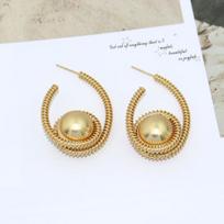 New Exaggerated Women's Earrings with A High-end Feel, Light Luxury Earrings, Niche New Product 18k Gold-plated Jewelry
