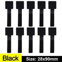 10Pcs Reusable Cable Organizer Desk Wire Cable Tie Organizer Self Adhesive Cord Rope Holders Cord Protection Straps juoda