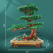 Pine Tree Bonsai Block DIY Moc Mini Potted Plant  Building Brick Toy Home Decor no box