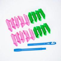 DIY Magic Hair Curler Portable 9-18PCS Hairstyle Roller Sticks Durable Beauty Makeup Curling Hair Styling Tools green