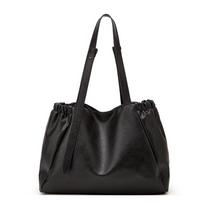 PU leather shopping storage bag retro heavy technology double handle large capacity bag simple and durable