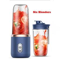 Electric handheld blender bottle 6 blades Multifunction juice blender Fresh juice Smoothie Ice CrushCup Food pro juicer machine