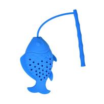 Creative Fish Silicone Infuser arbatos lapų sietelis Filtro difuzorius virtuvės įrankis mėlyna