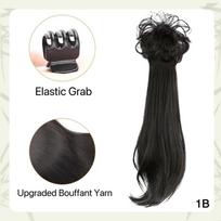 MISS WIG Synthetic Claw Clip In Ponytail Female Extension One-Piece Long Wave Straight Low Braid Hairstyle For Women Style Ponytail Wig 45cm
