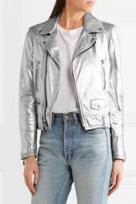 Handmade Stylish Biker Motorcycle Women's Silver Jacket Genuine Lambskin Leather S sidabras