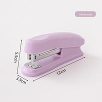 Macaron Color No. 12 Labor-Saving Stapler: Medium-Sized, Portable Office & Student Binding Tool levandų violetinė spalva