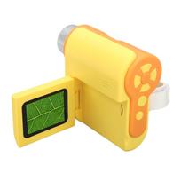 Kids Microscope Camera 2in Screen 1000X Magnification Adjustable LED 1080P Photo Video Handheld geltona