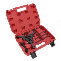 6pcs Harmonic Damper Pulley Puller Kit Carbon Steel Black Oxide Finish Balancer Repairing Tools