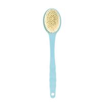 1Pc Long Handle Plastic Body Shower Brush Bath Back Cleaning Scrubber Blue mėlyna