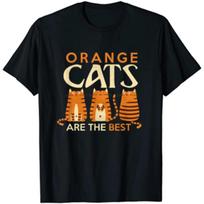 Funny Orange Cats Are The Best Cat Mom T Shirt T-Shirt Oversized T Shirt T Shirts for Men Women Cotton Four Seasons M
