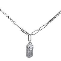 Retro Thai Collarbone Chain Korean Version Smiley Face Round Brand Letter Square Brand Necklace Female Trend