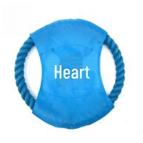Cotton Rope Frisbee for Dogs and Cats – Durable, Interactive Training Toy 20cm No Print mėlyna