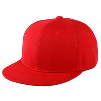 Solid Color Flat Brim Cap Korean Hiphop Light Board Baseball Cap Trendy Breathable Adjustable Sunscreen Hat Outdoor Travel Hat raudona