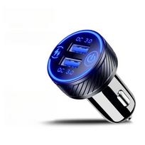 36W USB Car Charger Socket Dual QC 3.0 USB Port Fast Charging Adapter with LED Touch Switch for 12V-24V RV ATV juoda