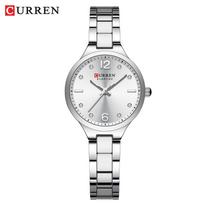 Curren-Ladies' Fashion Waterproof Night Light Leisure Steel Belt Watch Luxurious and Exquisite Diamond Encrusted Quartz Watch balta