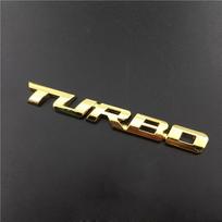 1 vnt. Universalus 3D metalinis raidės automobilio stilius TURBO Boost Įkrovimas Padidinimas Emblema Ženklelis Lipdukas Automobilių priedai 9.7x1.1cm auksas