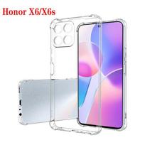 1.5MM Thick Air-Bag Clear Case For Honor X6 X6S 4G Shockproof Soft Silicone Transparent Phone Cover HonorX6 HonorX6s Honor X6 gryna