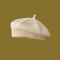 Autumn and winter hemp pattern knitted beret female ins fashion all matching painter hat plain face small warm woolen hat