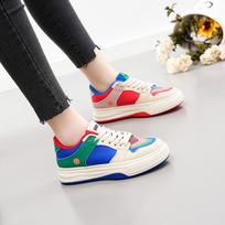 2024 Latest Women's Mesh Mandarin Duck Colored Casual Skateboarding Shoes Flat Bottom Hollow Morning Running Sneakers 35 black