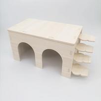 1PC Natural Wooden Hamster House Solid Wood Hiding Nest Aquascape Supplies Golden Bear Small Pet Sleeping Platform 1pc