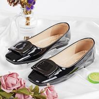 2024 Spring Summer Shoes Women Flats Elegant Office Lady Shoes Brand Ladies Single Shoes Black Blue Plus Size 42 A4588 4 juoda