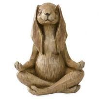 Yoga Gesture Rabbit Statue Meditation Zen Sculpture Bonsai Fountain Creative Rabbit Ornaments Living Room Garden Decoration