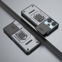 Stumdomo objektyvo dėklas Xiaomi Redmi Note 13 13C Redmi13 atsparus smūgiams apsauginis dangtelis POCO C65 F5 X5 F6 X6 M6 Pro 4G 5G telefonų dėklams Redmi 13 pilka spalva