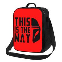 TV Show Portable Lunch Box for Multifunction This Is The Way Cooler Thermal Food Insulated Lunch Bag School Children Student 26.5x20x11.5CM smėlis