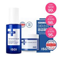 ISOI Acne Doctor 1st Control Serum 40ml special (40ml main product + 4 emergency pads) blue
