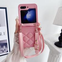 Odinis rankinis telefono dėklas Samsung Galaxy Z Flip 6 5 4 3 Flip6 Flip5 Flip4 Flip3 piniginei su kortelių laikikliu, apsauginis dangtelis Galaxy Z Flip4