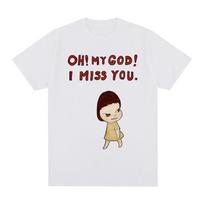 Yoshitomo Nara i miss you black o neck t-shirt Pre-shrunk Cotton Unisex T shirt New TEE TSHIRT Womens tops Unisex XL